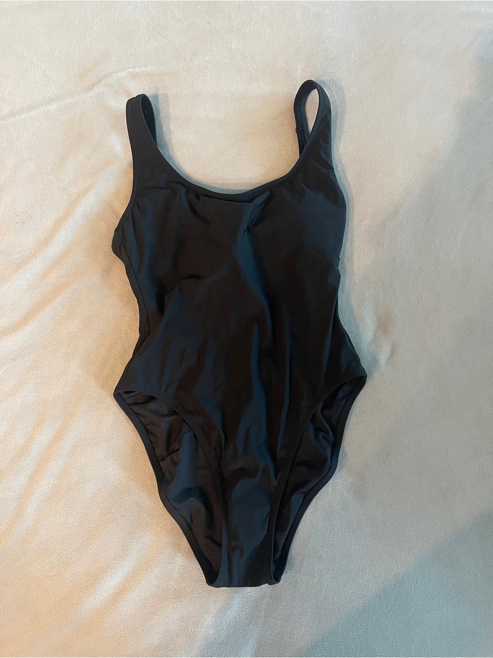 J. Crew Black Scoop Neck One-Piece Swimsuit
